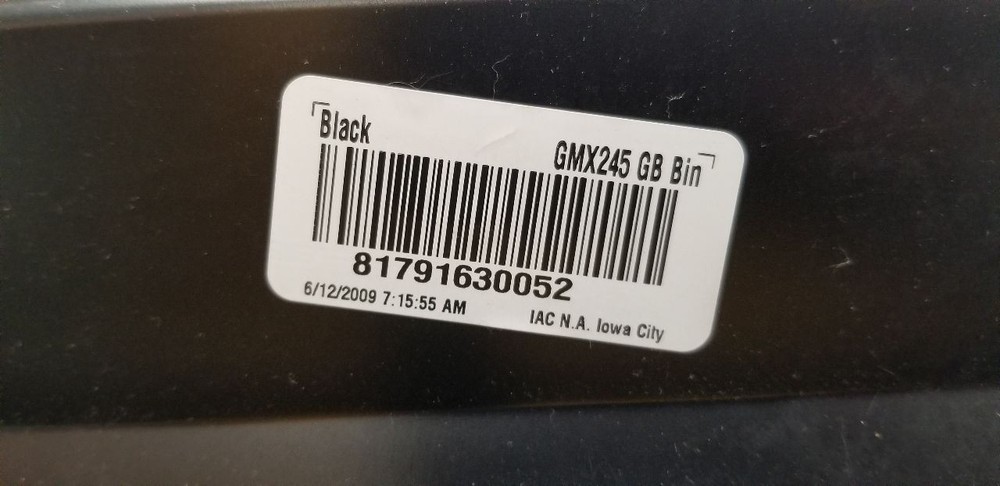 09 CHEVY CORVETTE C6 GLOVE BOX BLACK