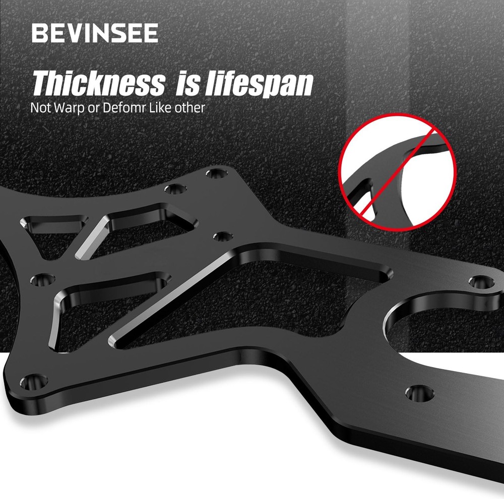 Bevinsee LS Engine Serpentine Bracket Alternator Power Steering Pump Black-LS