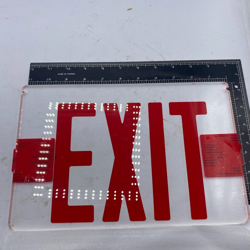 RED EXIT SIGN PANEL 6" SIGN PANEL SCRATCHED 7"x6" ⭐