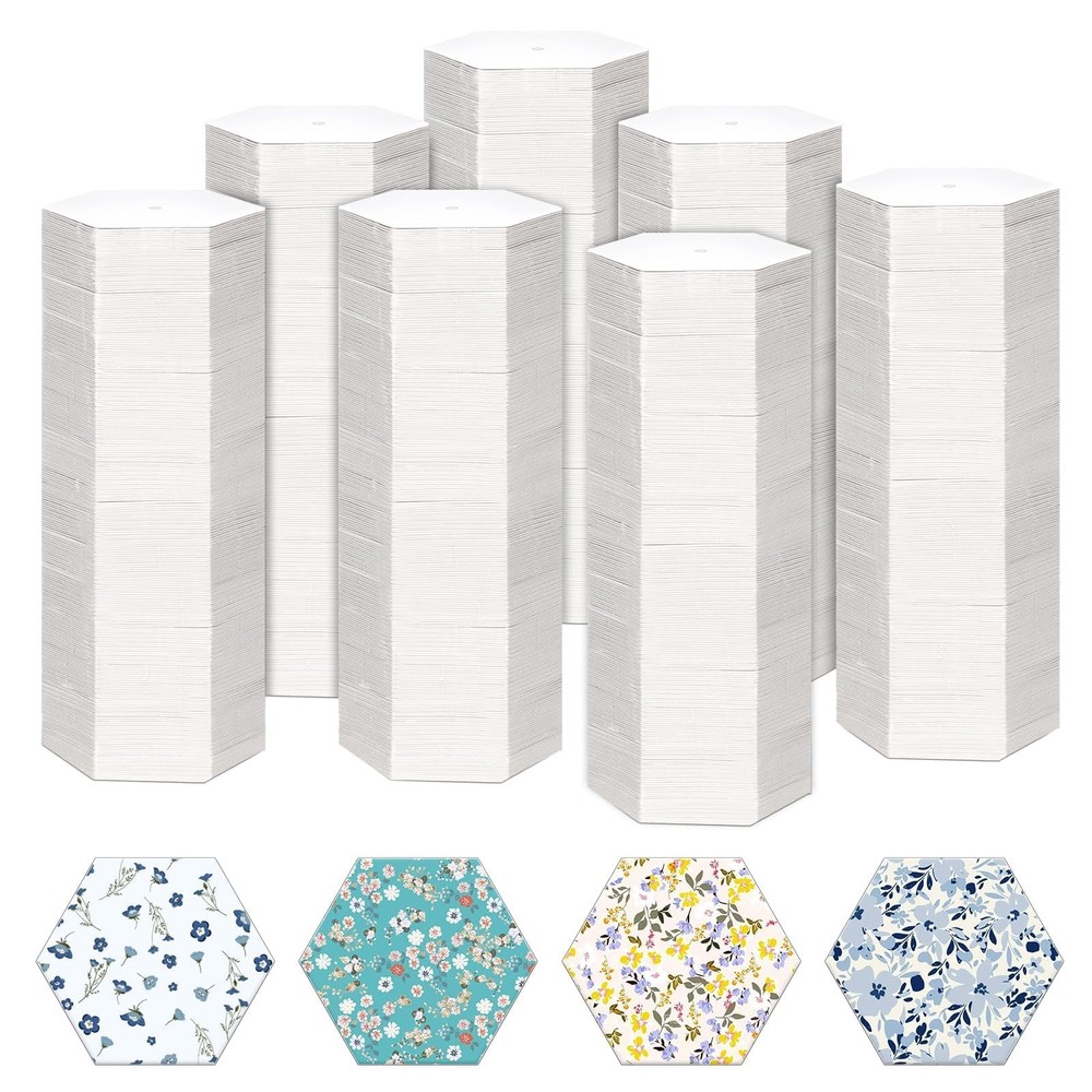 2000 PCS Piecing 1", Hexagon Quilting Templates for DIY Patchwork Crafts and ...