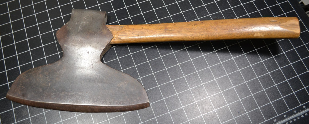 BEATTY - BROAD AXE WITH ANTIQUE HAND MADE HANDLE