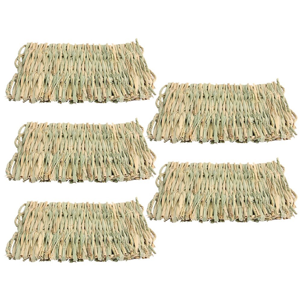5 Pcs Grass Mat for Rabbit Small Pets Mats Cage Pad