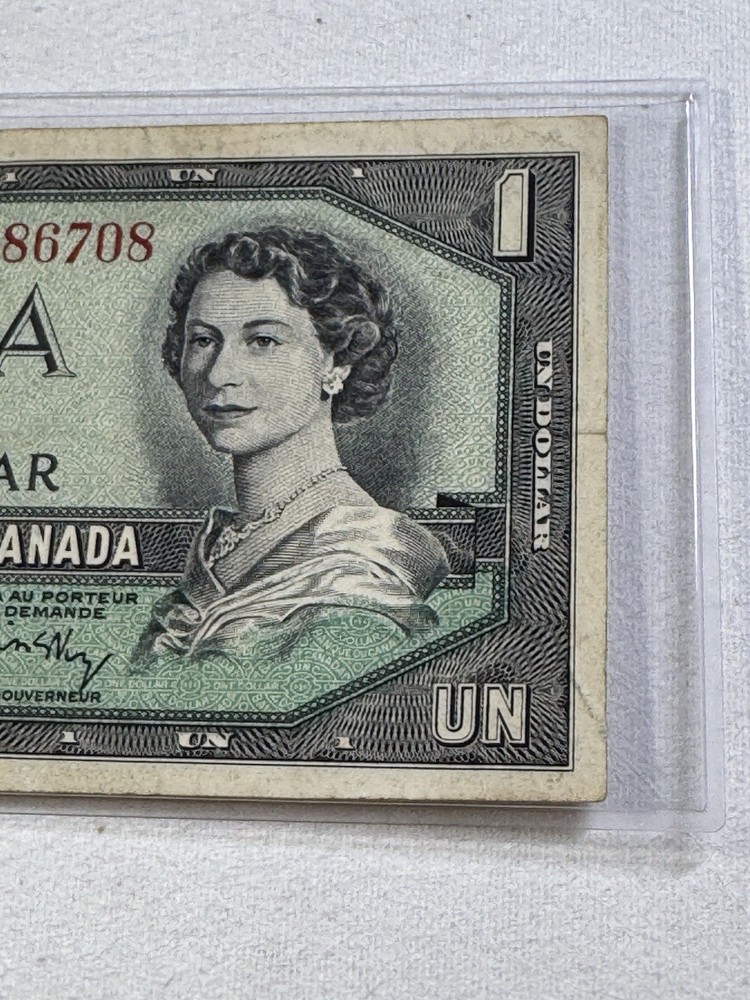 1954 Canada 1 Dollar Banknote P# 74b