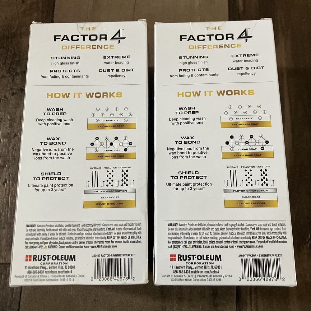 Factor 4 Synthetic Wax System with Electrofusion Protection by Rust-Oleum New!