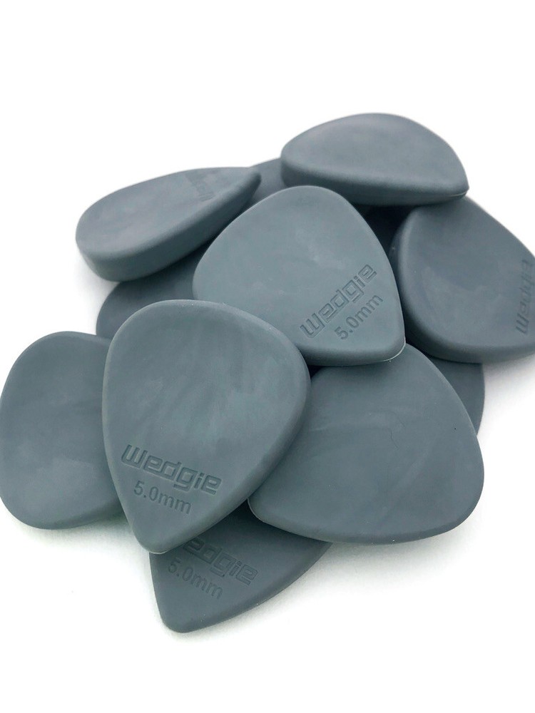 Wedgie Rubber Guitar Picks | 5.0mm | Medium | Grey | 18 pcs