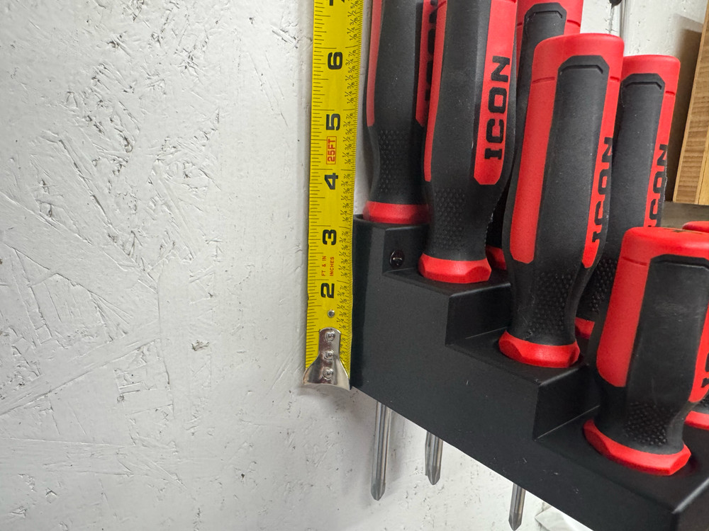 Screwdriver Rack Wall Mounted Screwdriver Organizer Easy Access Storage ICON