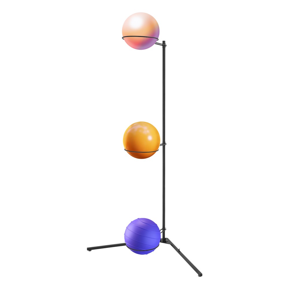 Stability Ball Rack - Durable Exercise Ball Stand for 3 Balls Storage