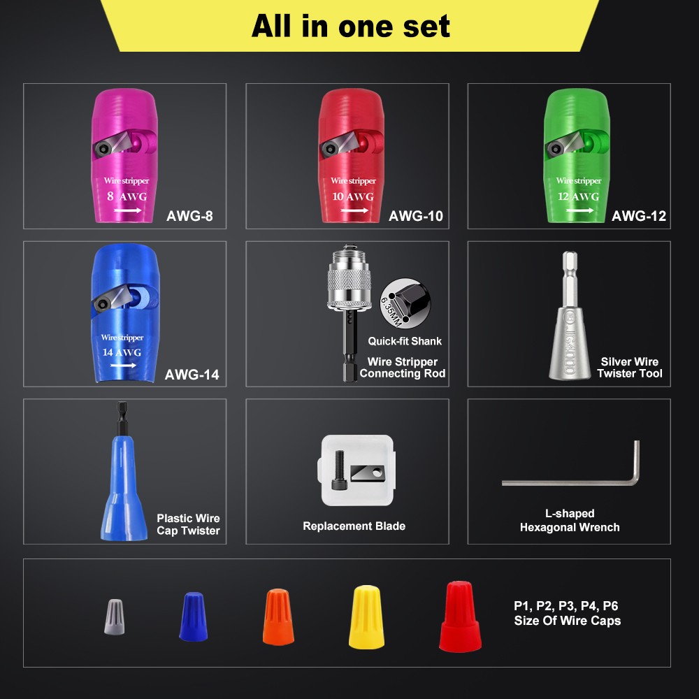 Wire Stripper for Drill Wire Stripping and Twisting Tool Upgrade Electrical
