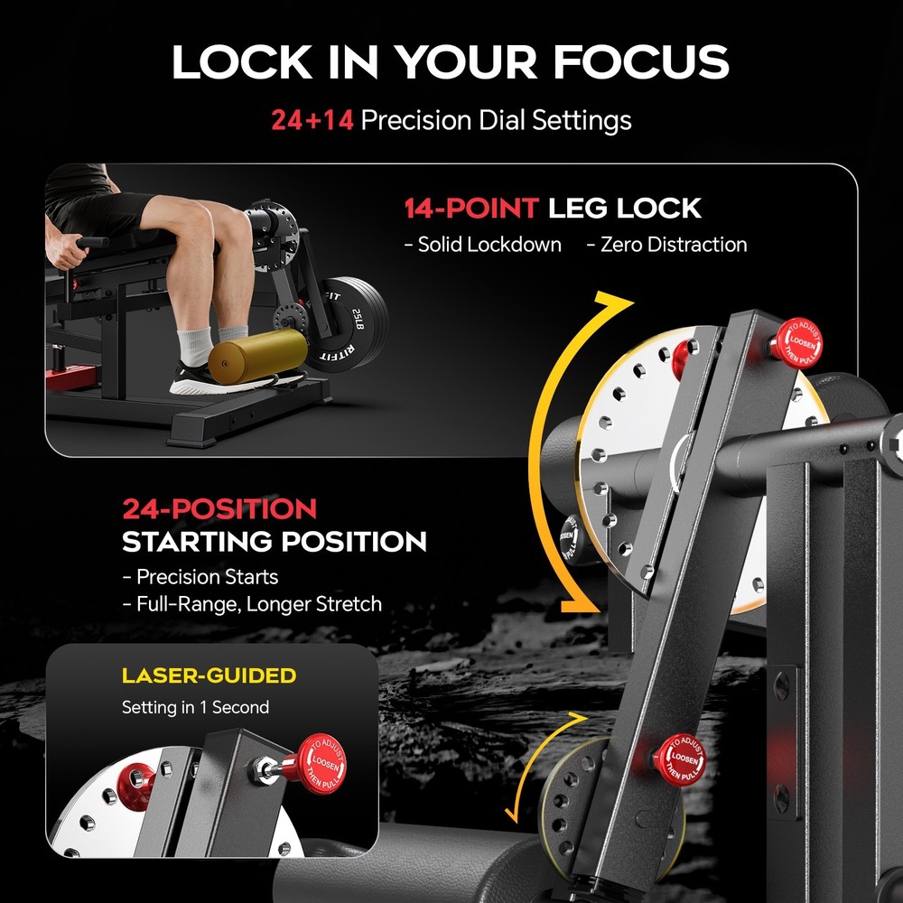 Leg Extension Curl Lower Body Workout Machine Heavy Duty Adjustable Leg Machine
