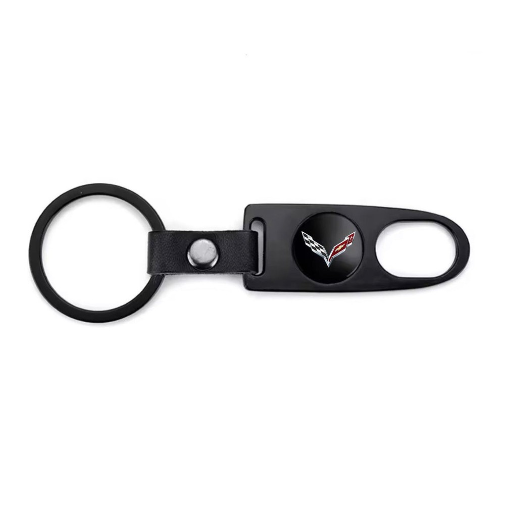 C7 Corvette Keychain & Valve Cap Bundle – Black