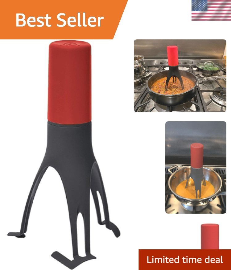 Red LED-Enhanced Automatic Stirrer with Hands-Free Operation - Kitchen Essential
