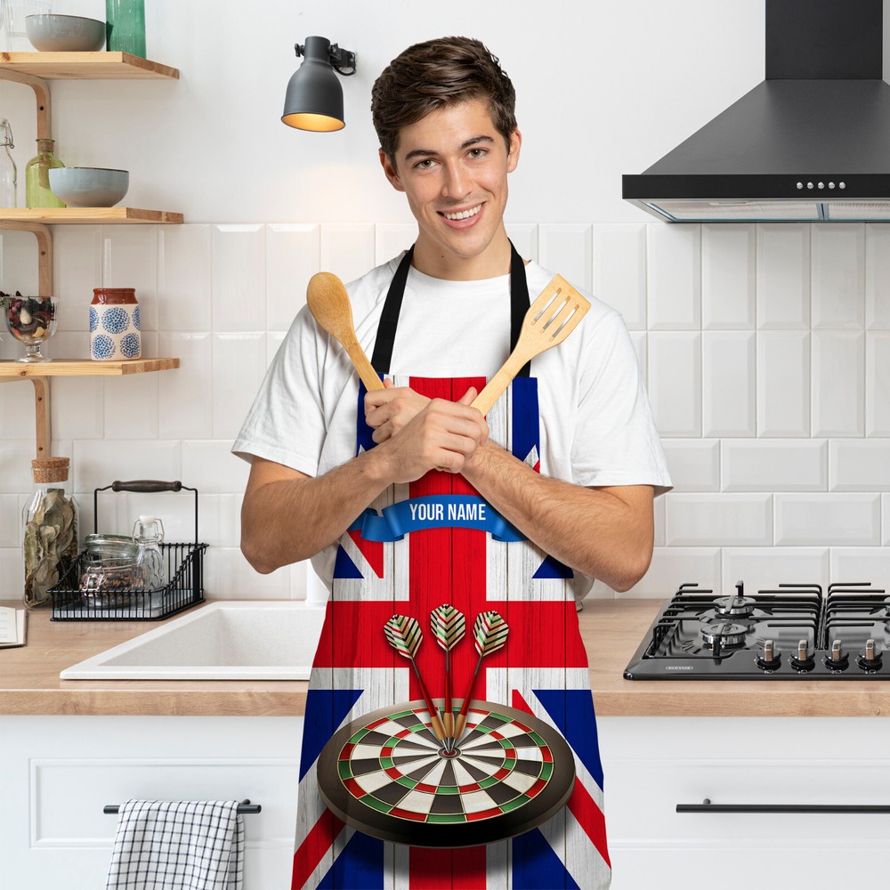 Personalised Union Jack Flag Darts - Splashproof - Novelty Apron