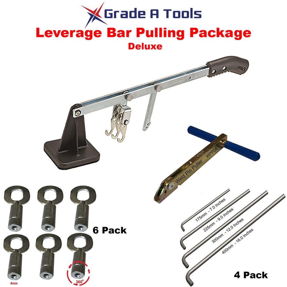Stud & Tab Leverage Bar Pulling Tool - Dent Removal Tool Combo Package UNI-7600