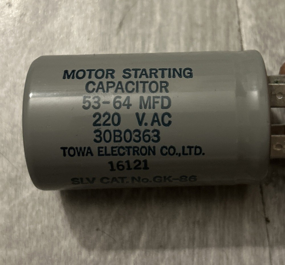 Motor Starting Capacitor 53-64MFD 220 VAC 030B0363