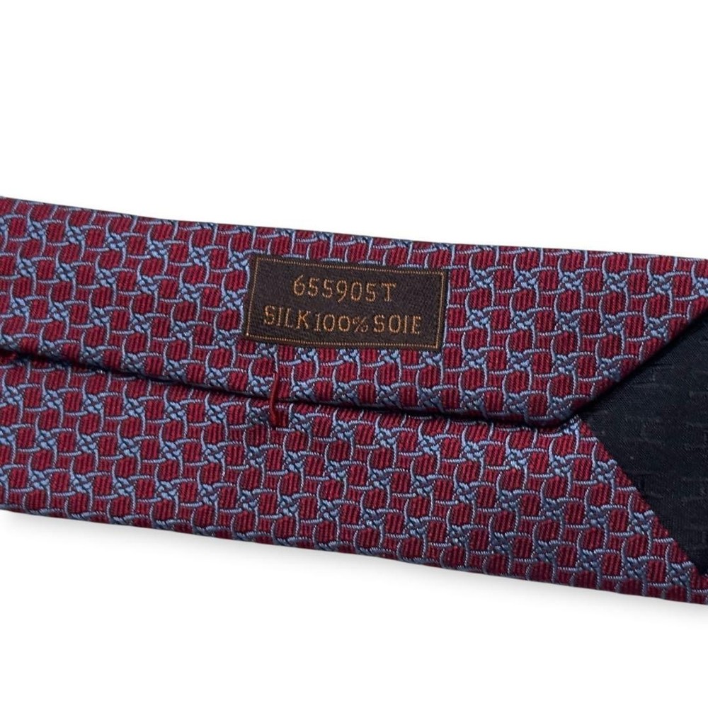 Condition HERMES Tie Hermes Pattern Jacquard Glossy 8cm