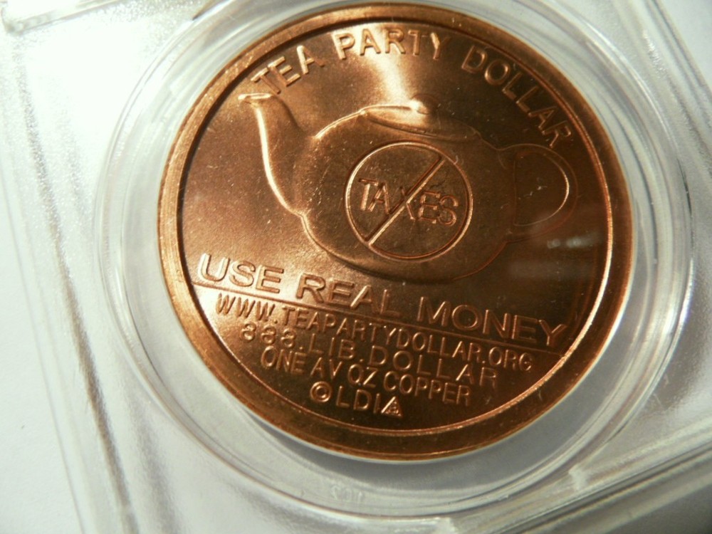 2008 TEA PARTY COPPER DOLLAR ANACS MS-67 RED