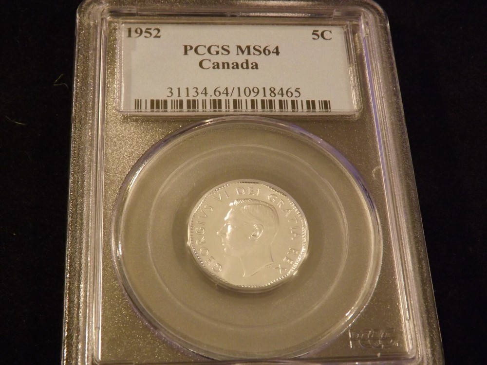 1952   5C                 Canada        PCGS  MS 64