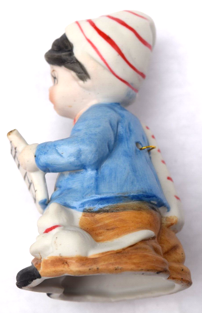 Hand Painted High Quality Bisque Bell Caroler 1981