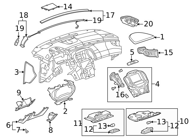 Genuine GM Compartment Box 90800594