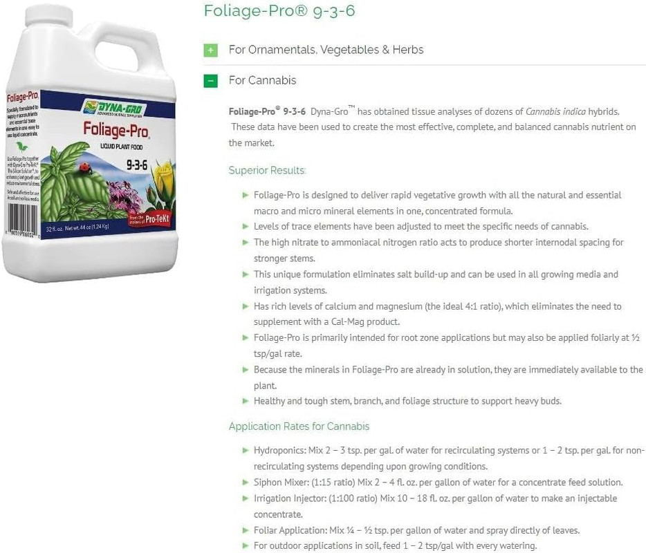 Foliage-Pro Nutrient, 1 Qt (DYFOL032)
