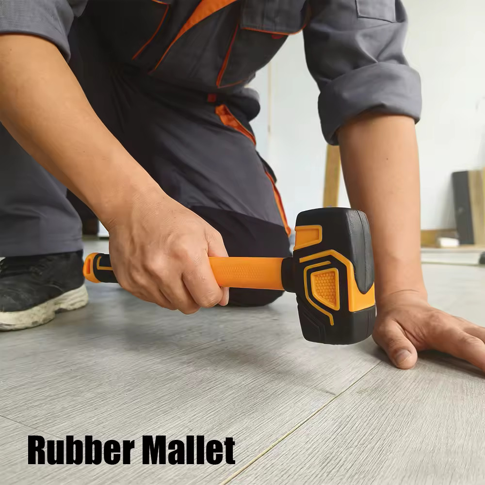 Multifunctional rubber hammer tile soft rubber percussion hammer square hammer