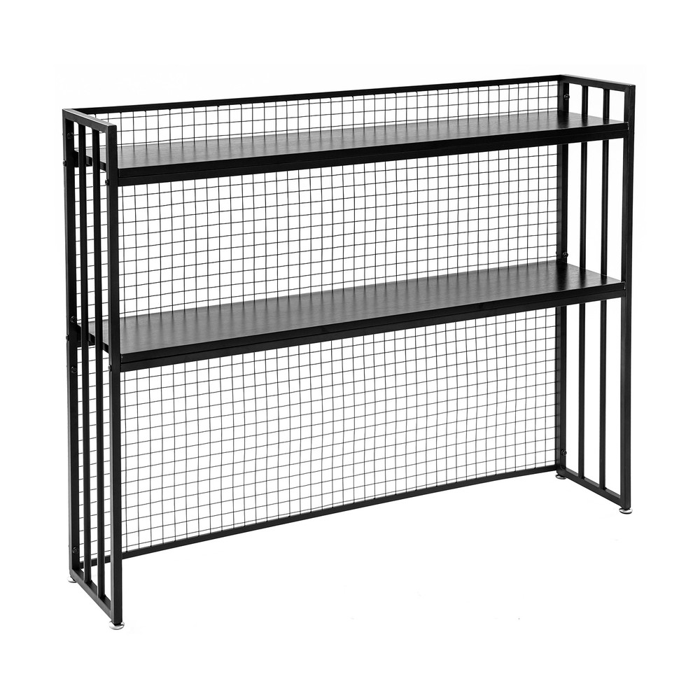 Black Desktop Bookshelf, 2-Tier Desktop Storage Rack, Desktop Storage Shelf