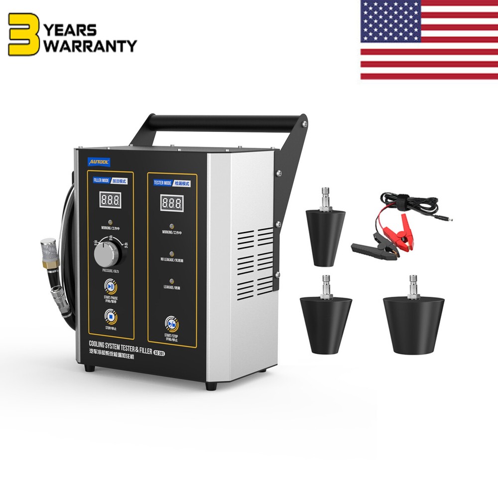Car Cooling System Pressure Leak Detector Tester Vacuum Refill Filling Tool Kit