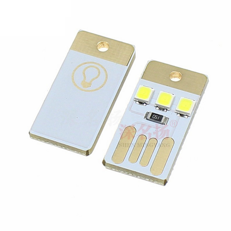 2 Pcs Small Mini 3 LED USB Tiny Night Light Pocket Lamp for PC Laptop Computer