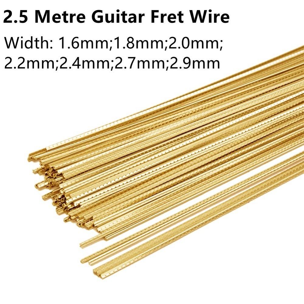 25M Guitar Fingerboard Fret Wire Brass Precision made Multiple Widths Available