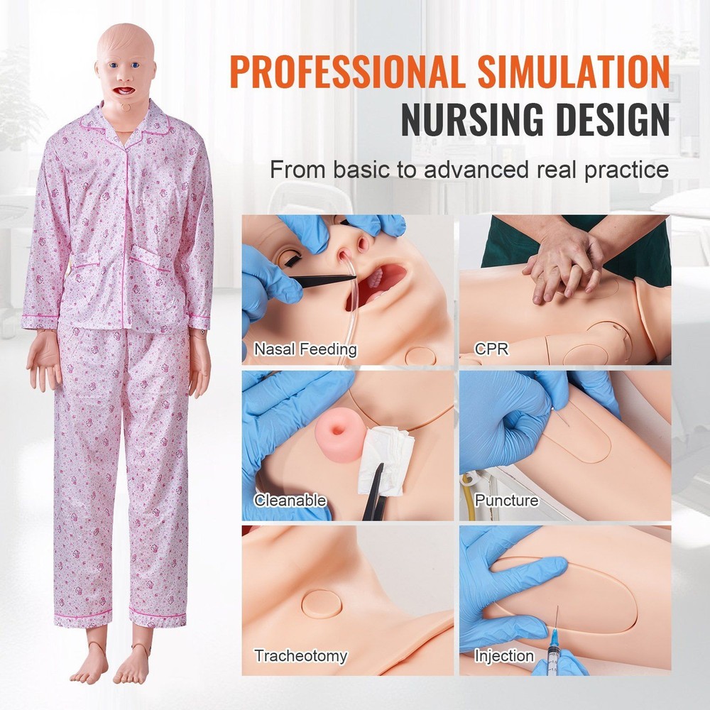 Durable PVC Nursing Simulator for Gastric Feeding Catheter Insertion Training