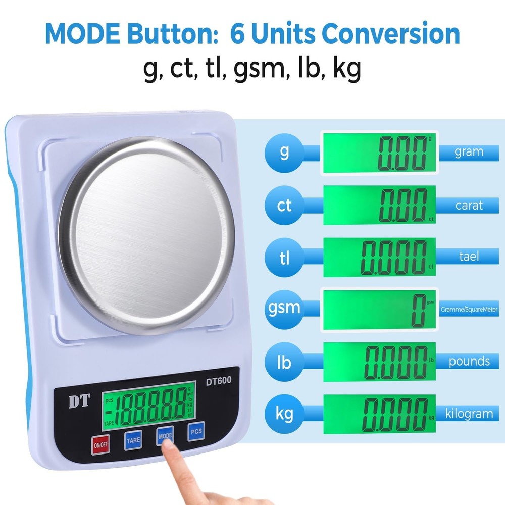 1000g/0.01g Precision Digital Lab Scale Analytical Balance Electronic Scale LCD