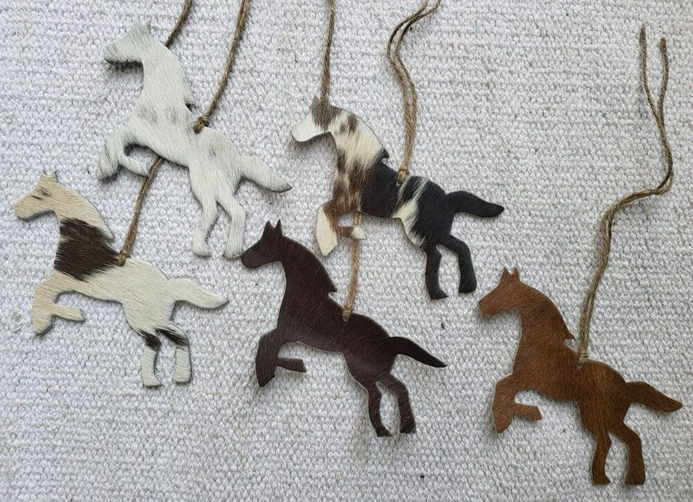 Showman Hair On Cowhide Ornament