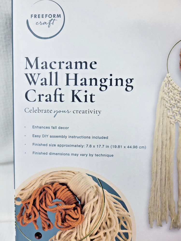 FreeForm Craft Macrame Wall Hanging Kit NIB