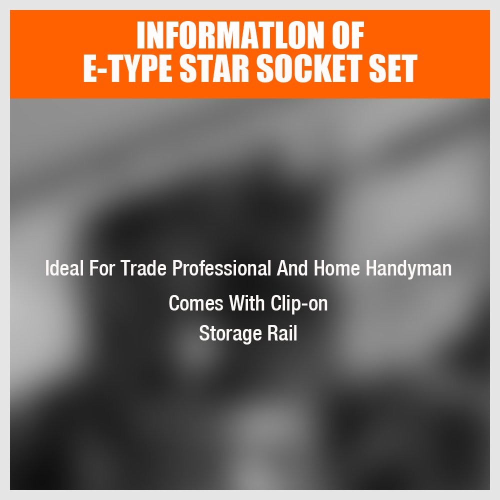 11Pcs E Torx Socket Set Female External Star Socket Set E4 - E20 Torque Socke...