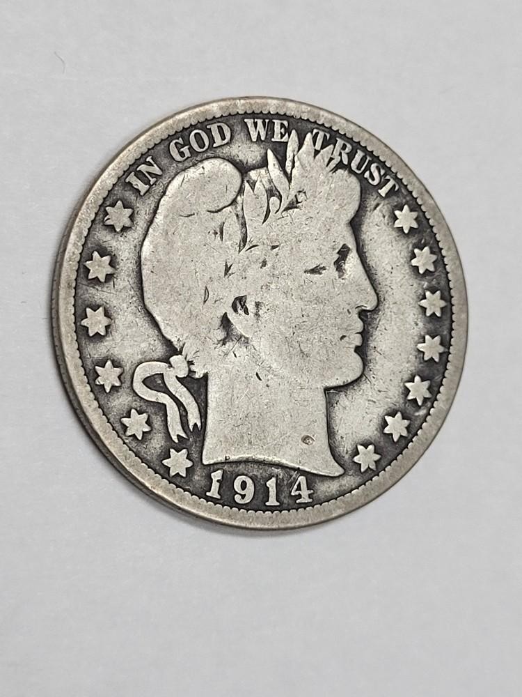 1914 Barber Half Dollar Very Good