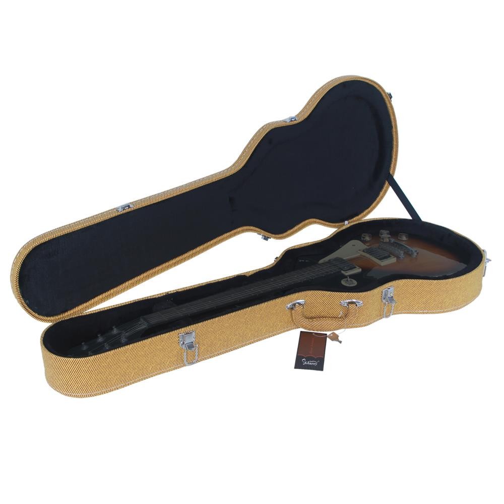 Glarry Electric Guitar GLP Case Wooden Hardshell Lockable Protective Hard Case
