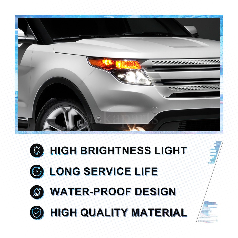 Headlight Pair Halogen For 2011-2015 Ford Explorer Headlamp Driver Passenger 12