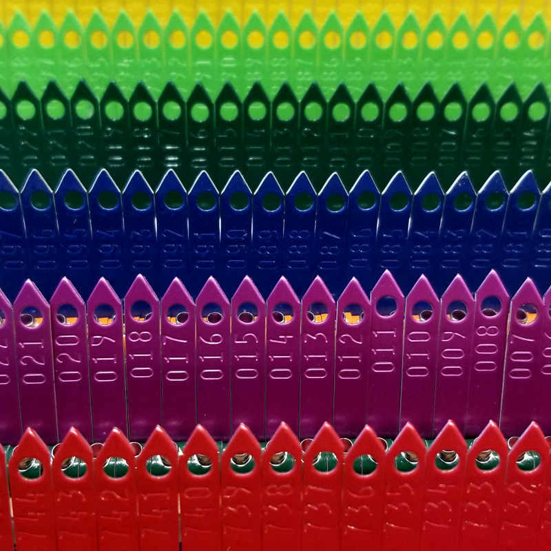 Zip Wing Bands 200pcs Chicken Poultry Bird Numbered Wing Identification ID Tags