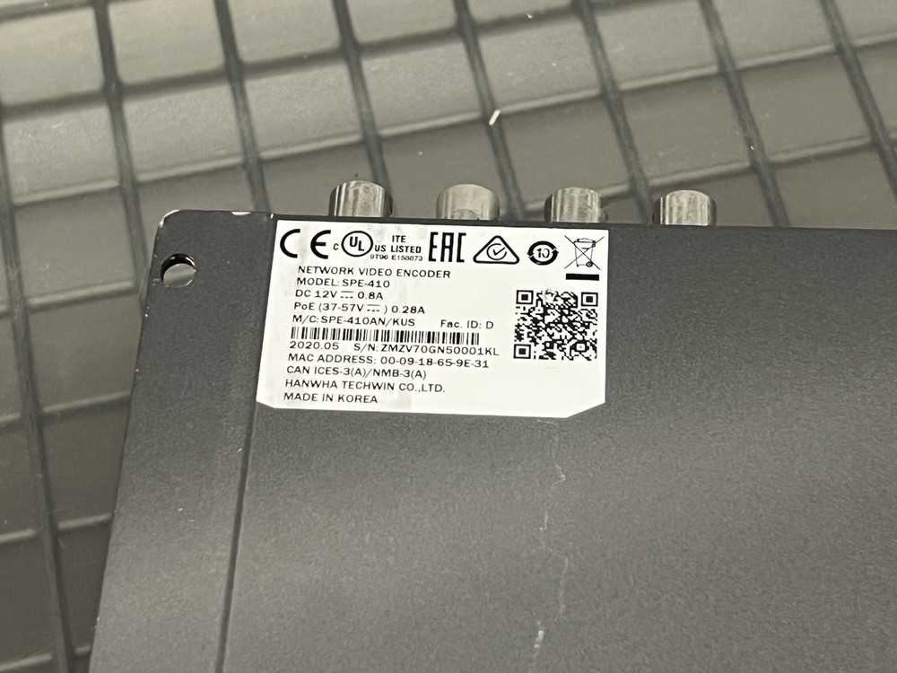 WiseNet SPE-410 Network Video Encoder