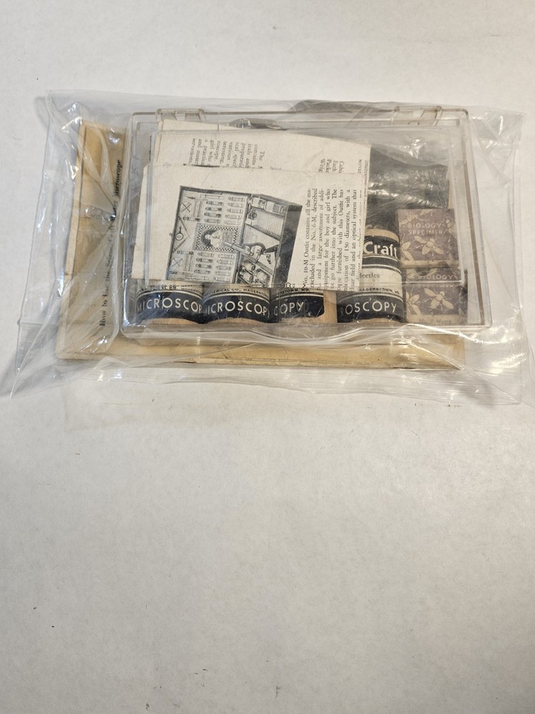 Vtg Sciencecraft Microscope Lab Accessory Kit 1935-1960