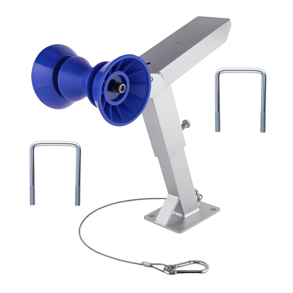 Boat Trailer Winch Stand with Roller For3"x4"Frames Multiple Height Adjustments