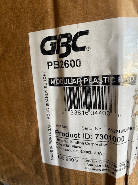 GBC PB2600 Electric CombBind Finisher