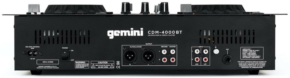 Gemini Dual CD/USB Media Player Mixer Console with Bluetooth Input
