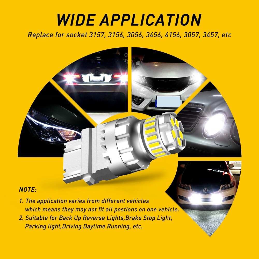 3157 LED Back Up Reverse Lights Bulbs White for Chevy Silverado 1500 1999-2013