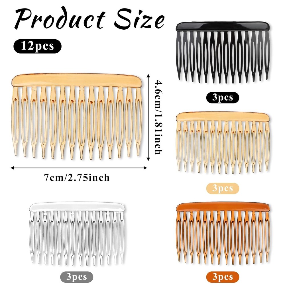 12 black, transparent light brown, dark white