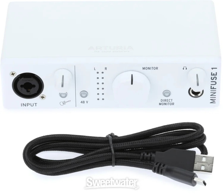 Arturia MiniFuse 1 USB-C Audio Interface - White