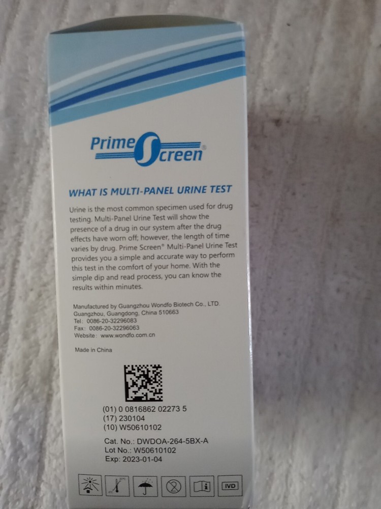 Prime Screen Multi-Panel Urine Test - 5 Tests