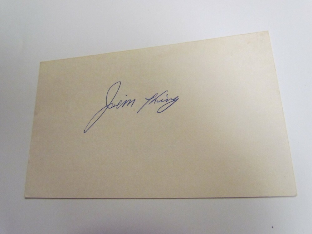 Jim King Autographed Index Card