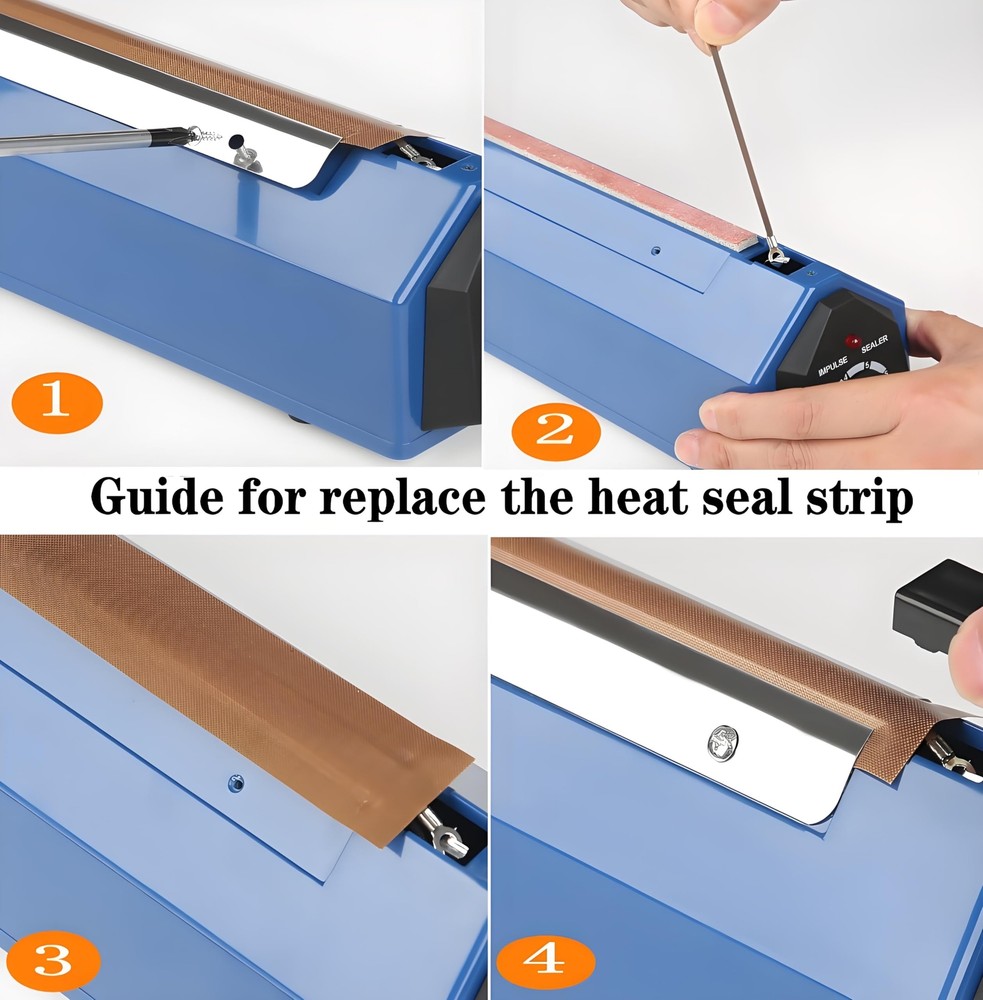 Impulse Sealer 16 inch Manual Heat Sealer Machine with Adjustable Heating Mod...