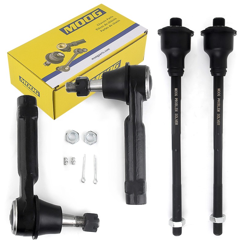 4PC MOOG Front Inner and Outer Tie Rods for Chevy Silverado Avalanche 1500 Tahoe
